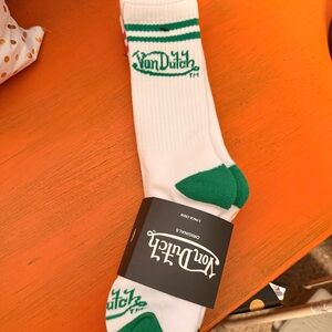 Von Dutch White and Green Casual Socks